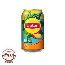 립톤복숭아제로(뚱)355ml캔(롯데칠성)